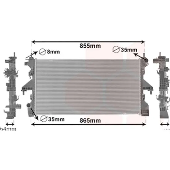 Radiator apa FIAT DUCATO 250 2006-> pentru 180 Multijet 3,0 D, perioada 2011 2012 2013 2014 2015 2016