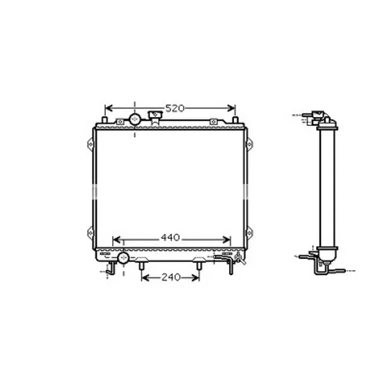Radiator apa HYUNDAI TERRACAN 2001->2006 pentru 3.5 i V6 4WD, perioada 2001 2002 2003 2004 2005 2006