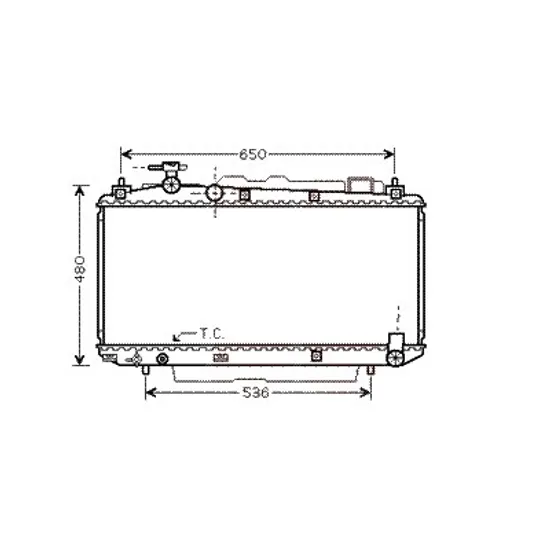 Radiator apa TOYOTA RAV 4 II 2000->2005 pentru 2.0 4WD, 2.0 4WD, perioada 2000 2001 2002 2003 2004 2005