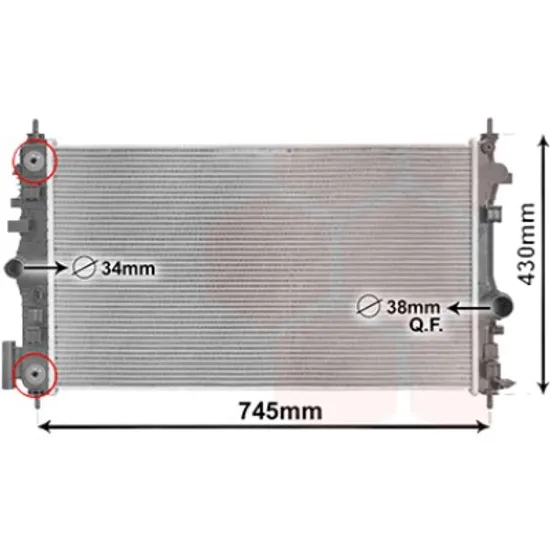 Radiator apa OPEL INSIGNIA A 2008->2017 pentru 2.0 CDTI, perioada 2014 2015 2016 2017