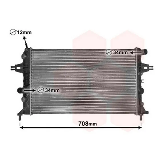 Radiator Motor OPEL ZAFIRA A 1999->2005 Radiator apa 1,4-1,6-1,8 +A/C 60x37 VALEO Perioada 1999 2000 2001 2002 2003 2004 2005