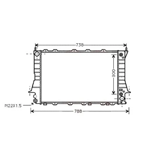 Radiator apa AUDI A6 C4 1994->1997 pentru S6 Plus quattro, perioada 1996 1997