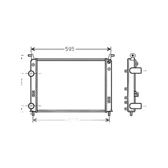 Radiator Motor FIAT PALIO 178 1996-> Radiator apa pentru 1,6 benzina (52x37x24) 2000 -> Perioada 1996 1997 1998 1999 2000 2001 2002 2003 2004