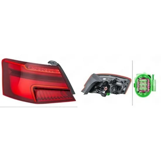 Stop Spate AUDI A3 Sportback 8VA, 8VF 2012->2020 Lampa stop spate exterior LED DYNAMIC (HELLA) STANGA Perioada 2016 2017 2018 2019 2020