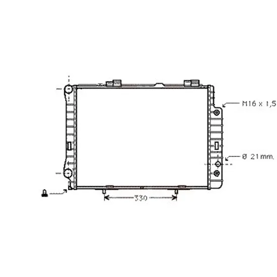 Radiator apa MERCEDES E-CLASS W210 1995->2002 E 280 150KW 204CP , pentru motor M 112.921 perioada 1996 1997,1998,1999,2000,2001 2002