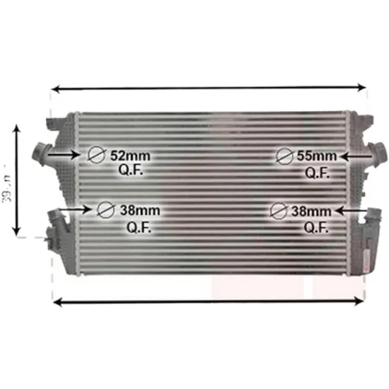 Intercooler OPEL ASTRA J GTC 2011->, ZAFIRA C 2011->, ASTRA J 2009->2015 pentru 2.0 BiTurbo CDTI , perioada 2012 2013 2014 2015 2016 2017 2018