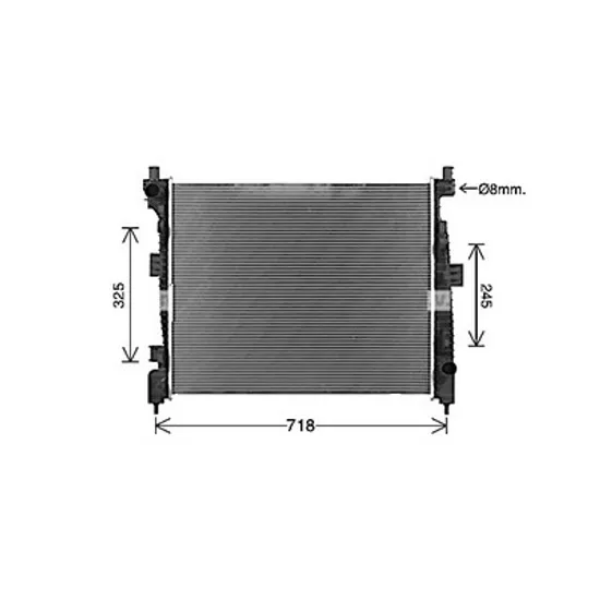 Radiator apa JEEP GRAND CHEROKEE 4 2010->2020 3.0 CRD V6 4x4 184KW 250CP , pentru motor EXF, EXN perioada 2013 2014,2015,2016,2017 2018