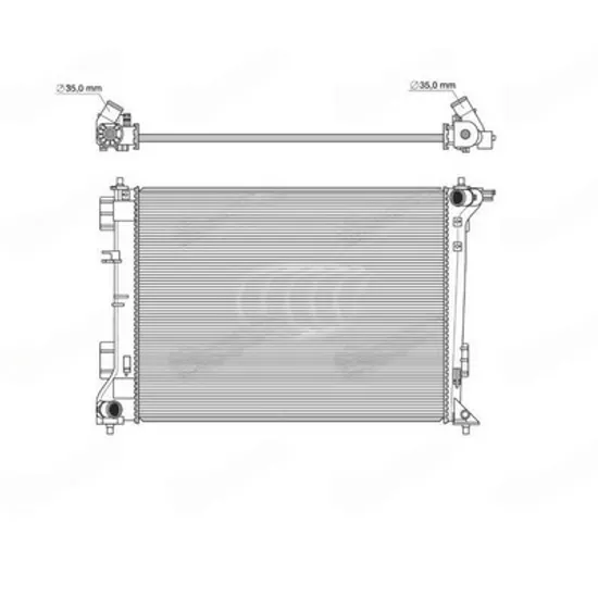Radiator Motor KIA SPORTAGE 4 2015-> Radiator apa motor 1.6 GDi - 2.0i benzina manuala (640x460) (Cehia) (VALEO) Perioada 2018 2019 2020 2021 2022