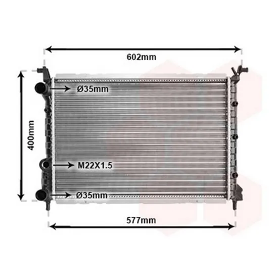 Radiator Motor FIAT PALIO 178 1996-> Radiator apa pentru 1,7 TD (52x36,7x42) Perioada 1996 1997 1998 1999 2000 2001 2002 2003 2004