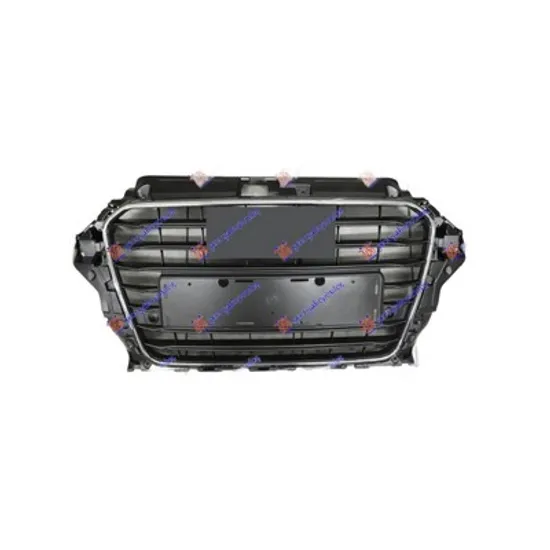 Grila Radiator AUDI A3 Sportback 8VA, 8VF 2012->2020 Grila radiator cu ornament cromat, Perioada 2012 2013 2014 2015 2016