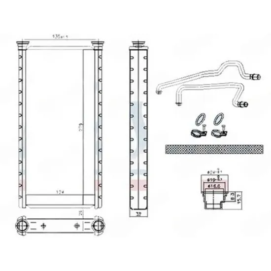 Radiator Incalzire LAND ROVER DISCOVERY 5 2016-> Calorifer (124x280x26) Perioada 2016 2017 2018 2019 2020 2021