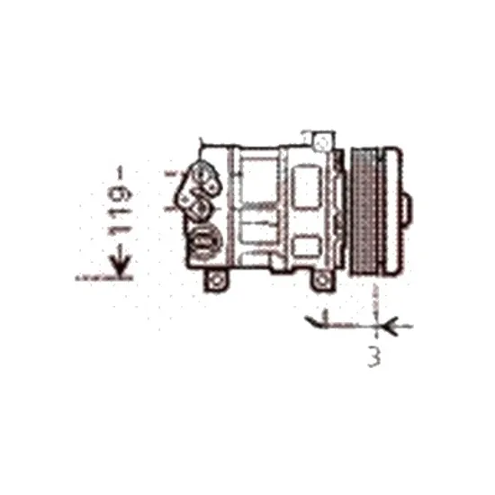 Compresor aer conditionat FIAT PUNTO 199 2012-> pentru 1.4 Bifuel, perioada 2012 2013 2014 2015 2016 2017