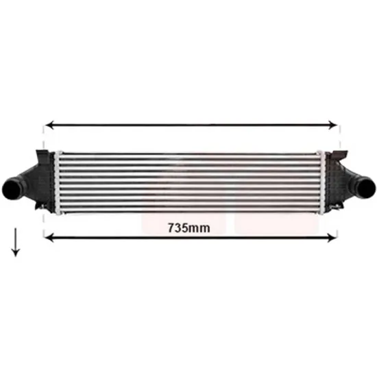 Intercooler VOLVO S60 2 2010->2018, V60 1 2010->2018 pentru 2.0 D2, perioada 2015 2016 2017 2018