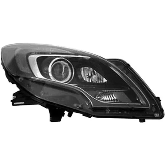 Far dreapta OPEL ZAFIRA C 2011-> perioada 2011 2012 2013 2014 2015 2016 pana la an de fabricatie 2016, cu motor reglaj, fara unitate de control Xenon, Bi-Xenon, fumuriu, semnal fumuriu, cu reglaj distanta iluminare automat, adaptiv, cu bec D1S/H7,