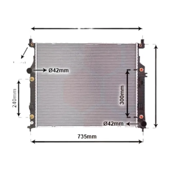 Radiator apa MERCEDES GL-CLASS X164 2006->2012 pentru GL 320 CDI / 350 BlueTEC 4-matic, GL 350 CDI BlueTEC 4-matic, perioada 2009 2010 2011 2012