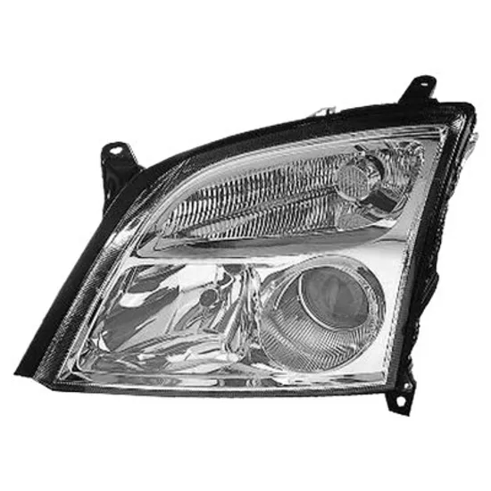 Far stanga OPEL SIGNUM 2003->2008 perioada 2003 2004 2005 2006 2007 2008 pana la an de fabricatie 09/2005, fara motor reglaj, cromat, semnal transparent, cu reglaj electric, cu bec H7/H7