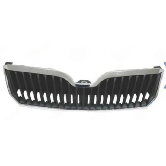 Grila Radiator SKODA SUPERB 2 2008->2015 Grila radiator neagra cu ornament cromat Perioada 2013 2014 2015