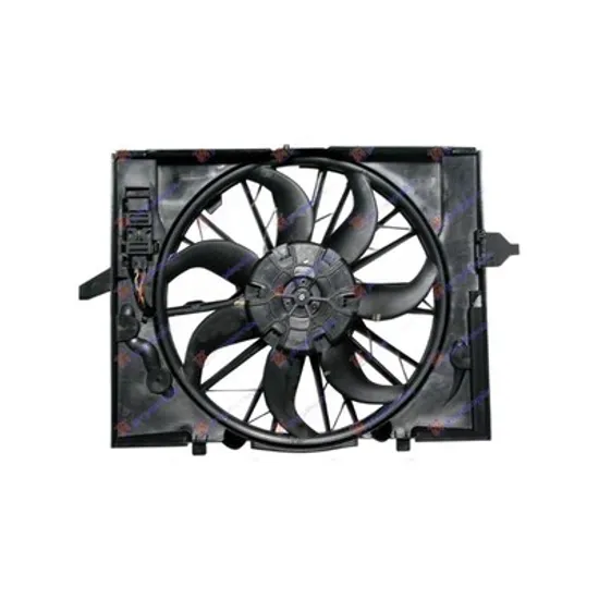 Ventilator Motor BMW 6 E63 2003->2010 Electroventilator radiator complet (benzina)cu aer conditionat, Perioada 2004 2005 2006 2007 2008 2009 2010