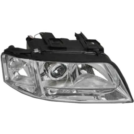 Far dreapta AUDI A6 C5 1997->2005 perioada 1997 1998 1999 2000 2001 2002 2003 2004 2005 de la an de fabricatie 09/1999, pana la an de fabricatie 07/2001, pentru vehicule cu lumini xenon, cu reglaj distanta iluminare automat, fara motor reglaj, fara unitate de control Xenon, semnal transparent, cu bec D2S/H7,
