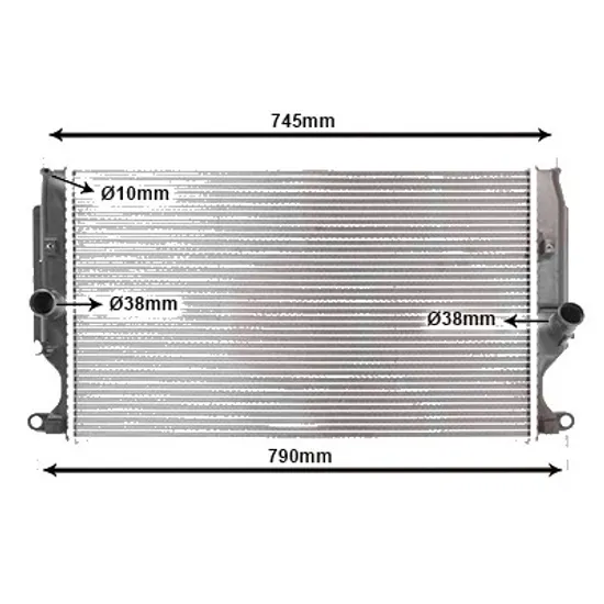 Radiator apa TOYOTA AURIS / COROLLA E15 2006->2012 2.0 D-4D 93KW 126CP , pentru motor 1AD-FTV perioada 2006 2007,2008,2009,2010,2011 2012