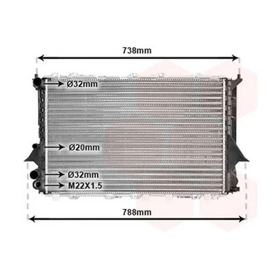 Radiator Motor AUDI A6 C4 1994->1997 Radiator apa pentru benzina - diesel (63.2x41.1x30) Perioada 1994 1995 1996 1997