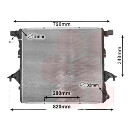 Radiator apa VW AMAROK 2010-> 2.0 BiTDI 132KW 180CP , pentru motor CNEA, CSHA perioada 2011 2012,2013,2014,2015 2016