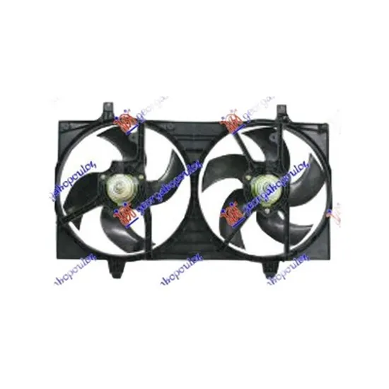 Ventilator Motor NISSAN ALMERA 2 2001->2006 Electroventilator motor complet dublu +A/C benzina Perioada 2000 2001 2002 2003 2004 2005 2006