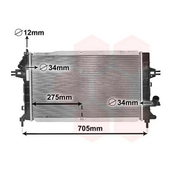 Radiator Motor OPEL ASTRA H 2004->2014 Radiator apa pentru 1 3 - 1 7 - 1 9 CDTI 60x37x28 Perioada 2004 2005 2006 2007 2008 2009