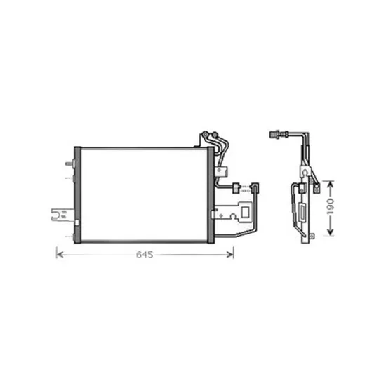 Radiator Aer Conditionat VW CADDY 2 1995->2004 Radiator aer conditionat 47 1x32 5x2 0 Perioada 1995 1996 1997 1998 1999 2000 2001 2002 2003 2004