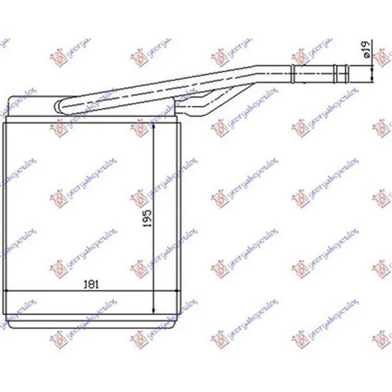 Radiator Incalzire FORD FOCUS 1 1998->2008 Calorifer BEHR 195x180x32 Perioada 1998 1999 2000 2001 2002 2003 2004