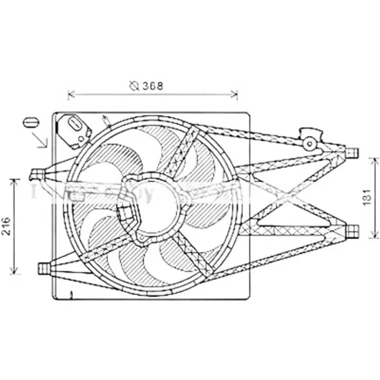 Ventilator motor ALFA ROMEO GIULIETTA 2010->2020 1.4 TB 88KW 120CP , pentru motor 198 A4.000, 940 B7.000 perioada 2010 2011 2012 2013 2014 2015 2016 2017 2018 2019 2020