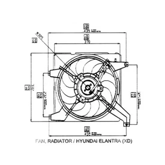 Ventilator Motor HYUNDAI ELANTRA 2000->2006 Electroventilator radiator complet(benzina), 2000->2004 Perioada 2000 2001 2002 2003 2004 2005