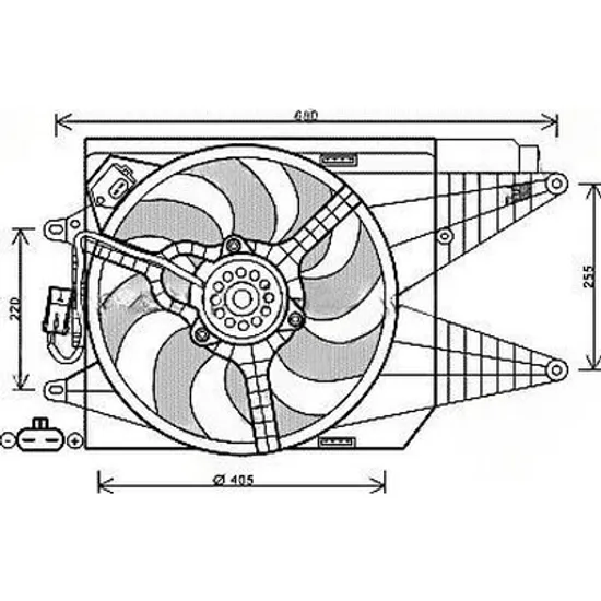Ventilator Motor FIAT 500 2007-> Ventilator complet (ABARTH) (MAHLE BEHR PREMIUM LINE) Perioada 2015 2016 2017 2018 2019 2020 2021