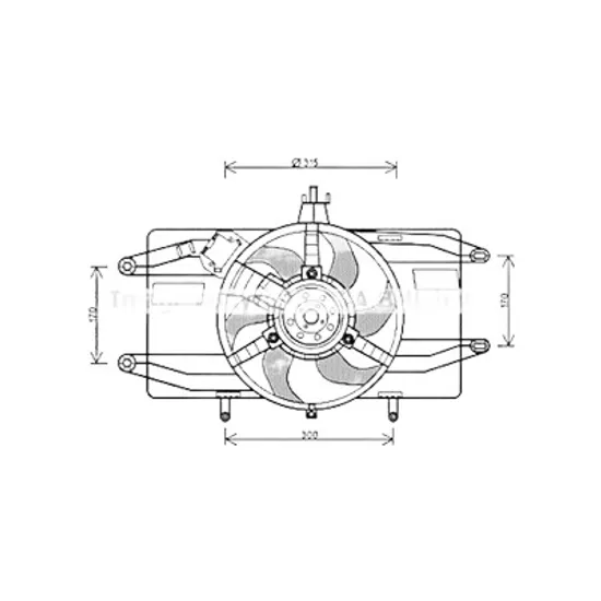 Ventilator motor FIAT DOBLO 223 2000->2010 pentru 1.2, perioada 2001 2002 2003 2004