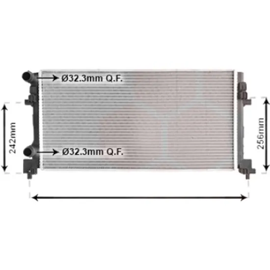 Radiator apa VW TOURAN 2010->2016 pentru 2.0 TDI, perioada 2019 2020 2021 2022 2023 2024