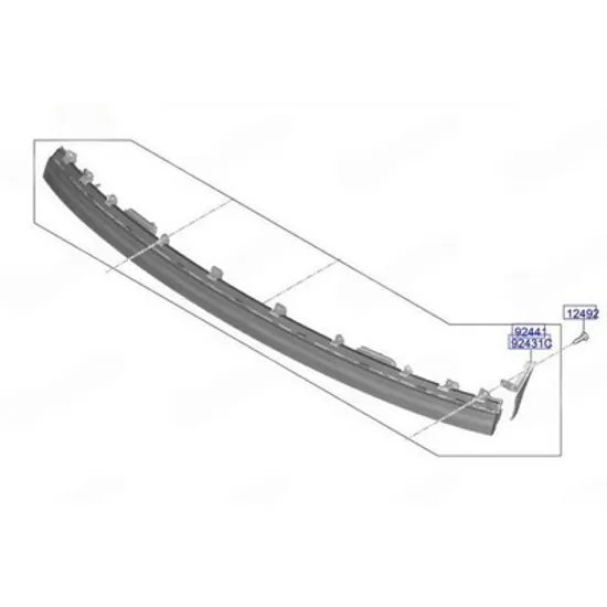 Reflector Spate HYUNDAI KONA 2023-> Reflector spate (O) Perioada 2023 2024 2025
