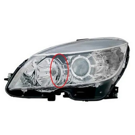 Far stanga MERCEDES CLC-CLASS CL203 2008->2011 perioada 2008 2009 2010 2011 cu motor reglaj, semnal galben, cu reglaj electric, cu bec H7/H7