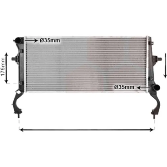 Radiator apa HYUNDAI i30 FASTBACK 2017-> 1.0 T-GDI 88KW 120CP , pentru motor G3LC perioada 2017 2018,2019,2020,2021 2022