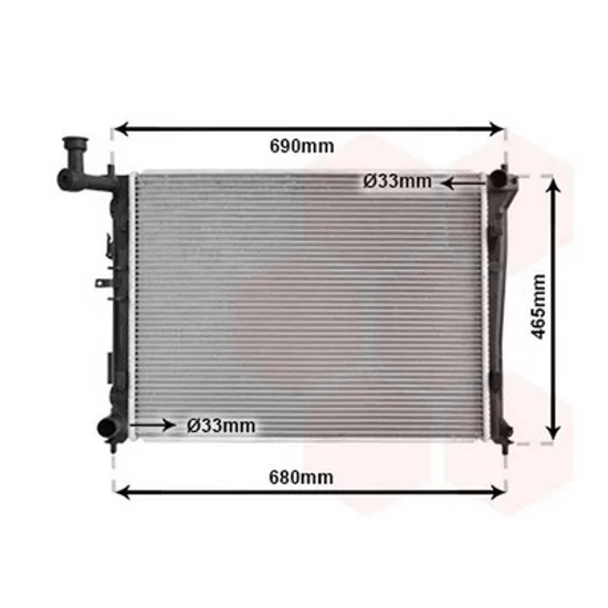 Radiator Motor HYUNDAI i30 2007->2012 Radiator apa pentru 1.4 - 1.6 - 2.0 16V cu/fara aer conditionat (60x45.5x14) Perioada 2007 2008 2009 2010 2011 2012