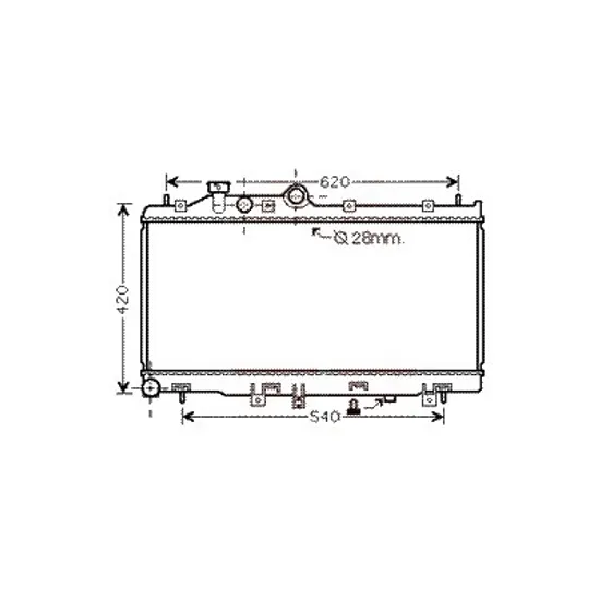 Radiator apa SUBARU OUTBACK 2009->2014 2.0 D AWD 110KW 150CP , pentru motor EE20Z perioada 2009 2010,2011,2012,2013 2014