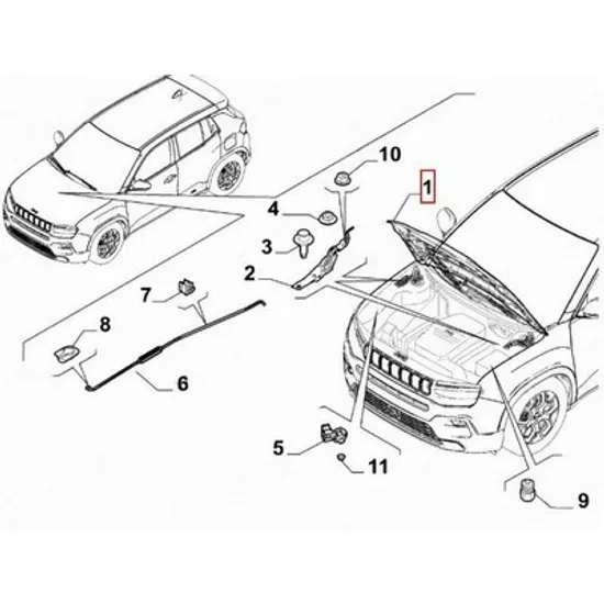 Capota Fata JEEP AVENGER 2022-> Capota fata (O) Perioada 2022 2023 2024 2025