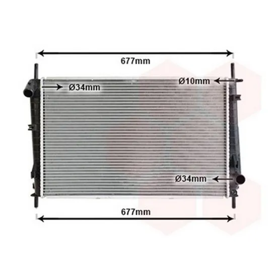 Radiator Motor FORD MONDEO 3 2000->2007 Radiator apa pentru 2,5 i 24V benzina cu aer conditionat (62x39,5 Perioada 2000 2001 2002 2003 2004 2005 2006 2007
