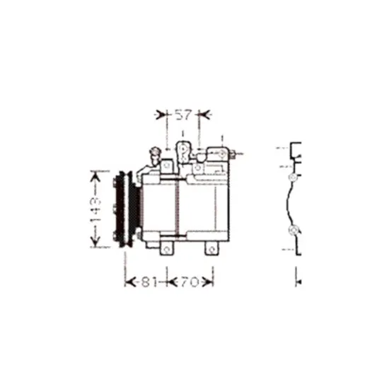 Compresor aer conditionat HYUNDAI H-1 1997->2007 pentru 2.6 TDiC, perioada 1997 1998 1999 2000 2001 2002 2003 2004