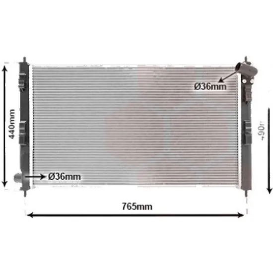 Radiator apa MITSUBISHI LANCER 8 CY 2008->2016, LANCER SPORTBACK 2007->, OUTLANDER 2 2006->2012 pentru 2.0 DI-D, perioada 2007 2008 2009 2010 2011 2012 2013