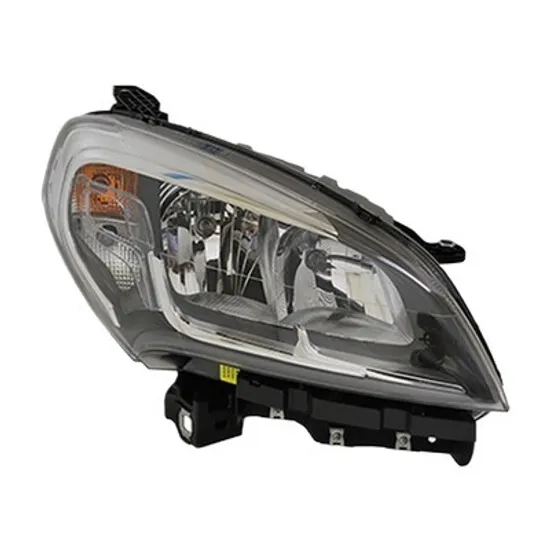 Far dreapta FIAT DOBLO 263 2010-> perioada 2010 2011 2012 2013 2014 2015 de la an de fabricatie 01/2015, cu motor reglaj, semnal galben transparent, cu reglaj electric, cu bec H7/H7