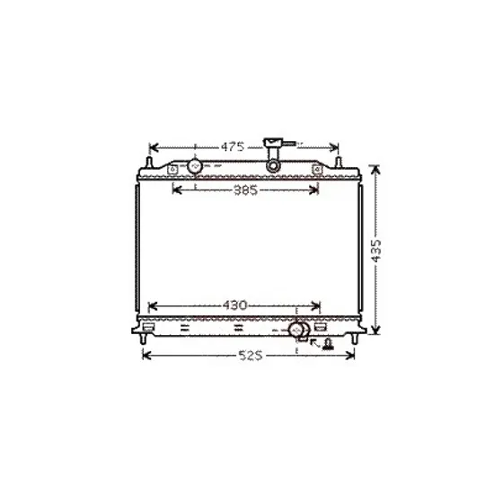 Radiator apa KIA RIO 4 2005->2011 pentru 1.5 CRDi, perioada 2005 2006 2007 2008 2009 2010 2011