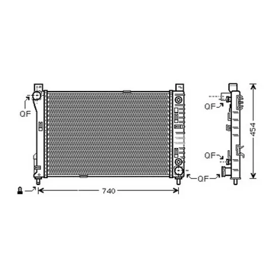 Radiator apa MERCEDES CLC-CLASS CL203 2008->2011 pentru CLC 250, perioada 2009 2010 2011