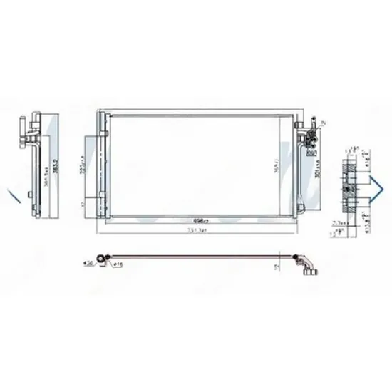 Radiator Aer Conditionat LAND ROVER RANGE ROVER EVOQUE 2011->2019 Radiator condensator aer conditionat 2.0T-L4 benzina (698x372x12) Perioada 2011 2012 2013 2014 2015