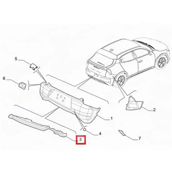 Spoiler Bara spate ALFA ROMEO JUNIOR 2024-> Spoiler Bara spate (O) Perioada 2024 2025