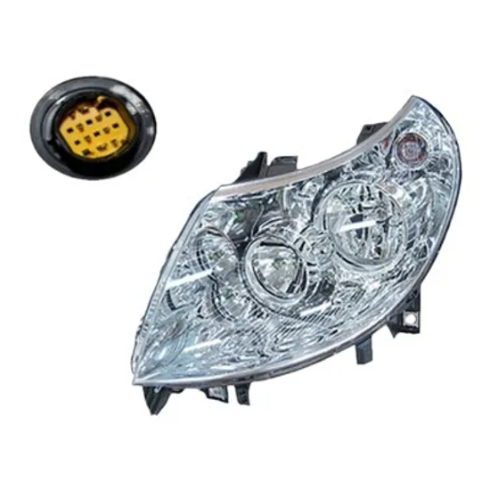 Far stanga CITROEN JUMPER 2006-> perioada 2011 2012 2013 2014 2015 2016 pana la an de fabricatie 2014, cu motor reglaj, semnal transparent, cu reglaj electric, numar pini 8, cu bec H7/H1,